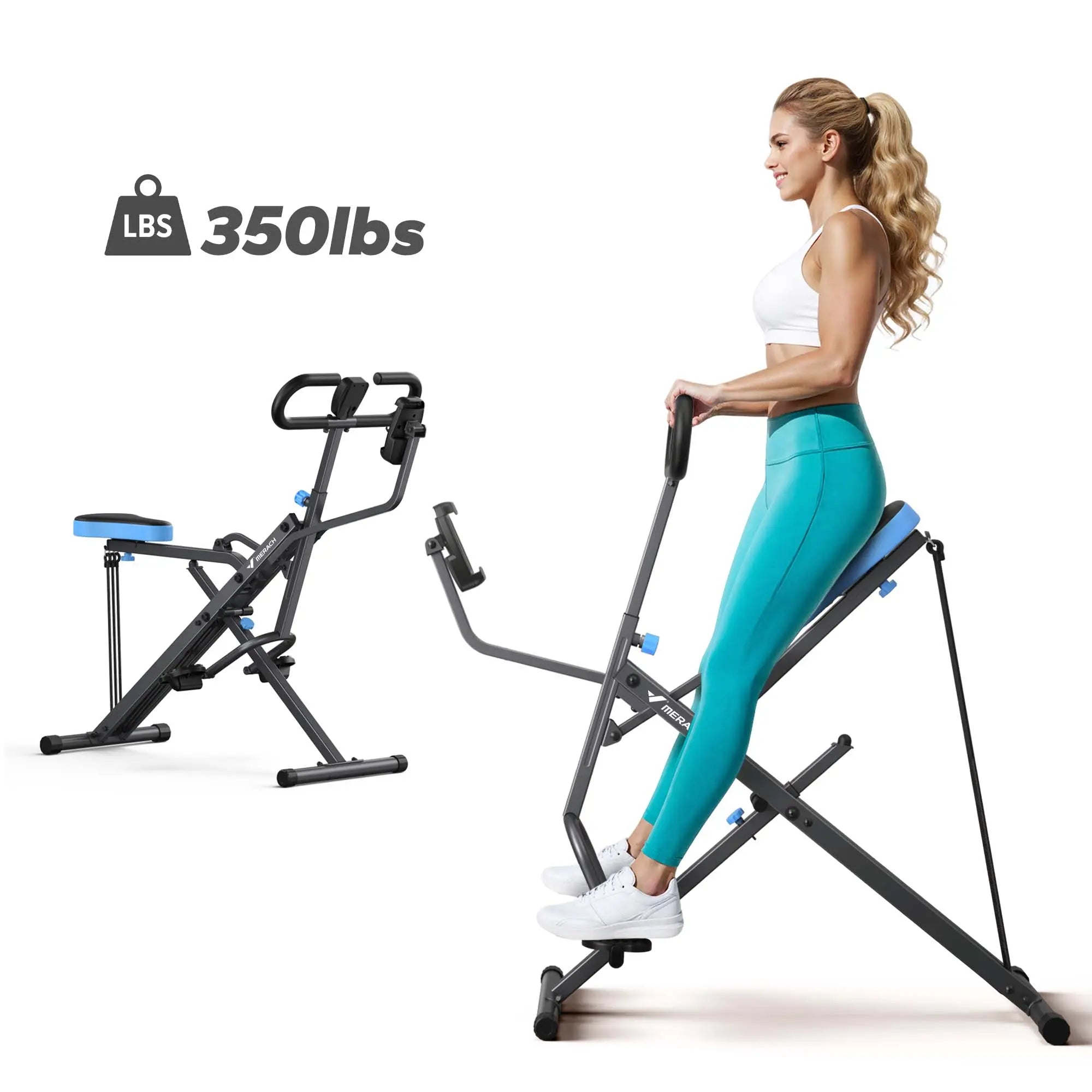350LBS Heavy-Duty Squat Rowing Machine for Home Gym