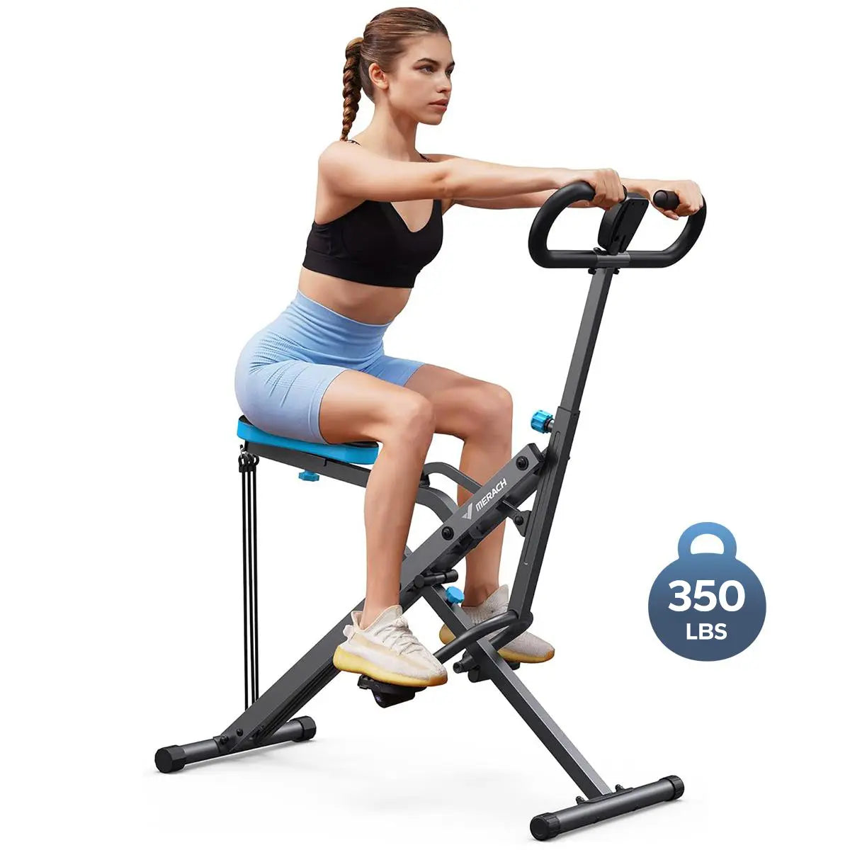 350LBS Heavy-Duty Squat Rowing Machine for Home Gym
