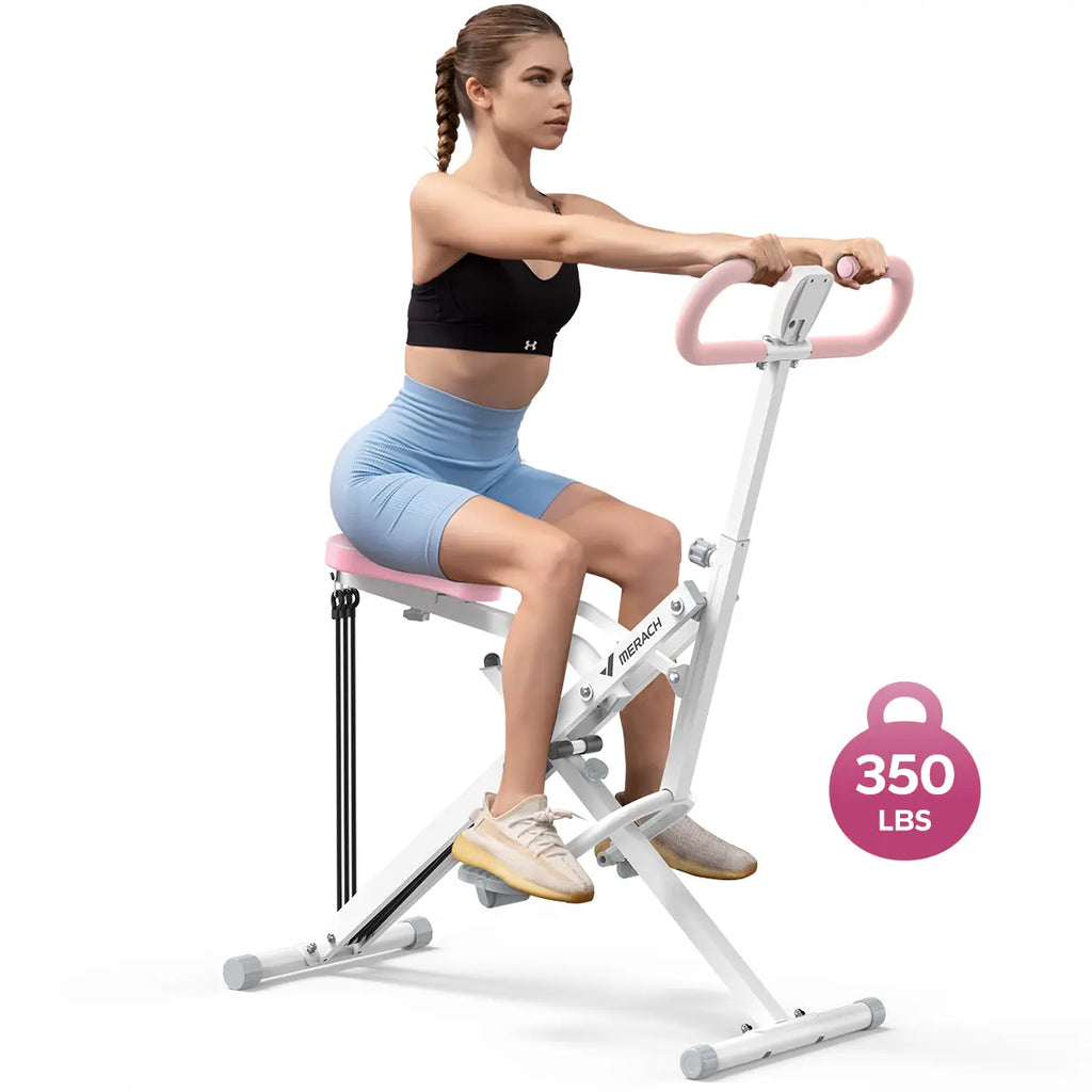 Foldable 2-in-1 Squat Rowing Machine | Leg & Glutes Home Workout