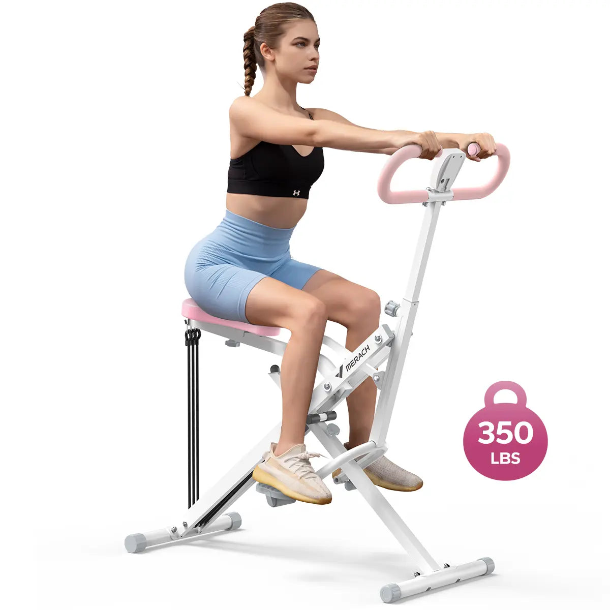 350LBS Heavy-Duty Squat Rowing Machine for Home Gym