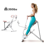 350LBS Heavy-Duty Squat Rowing Machine for Home Gym