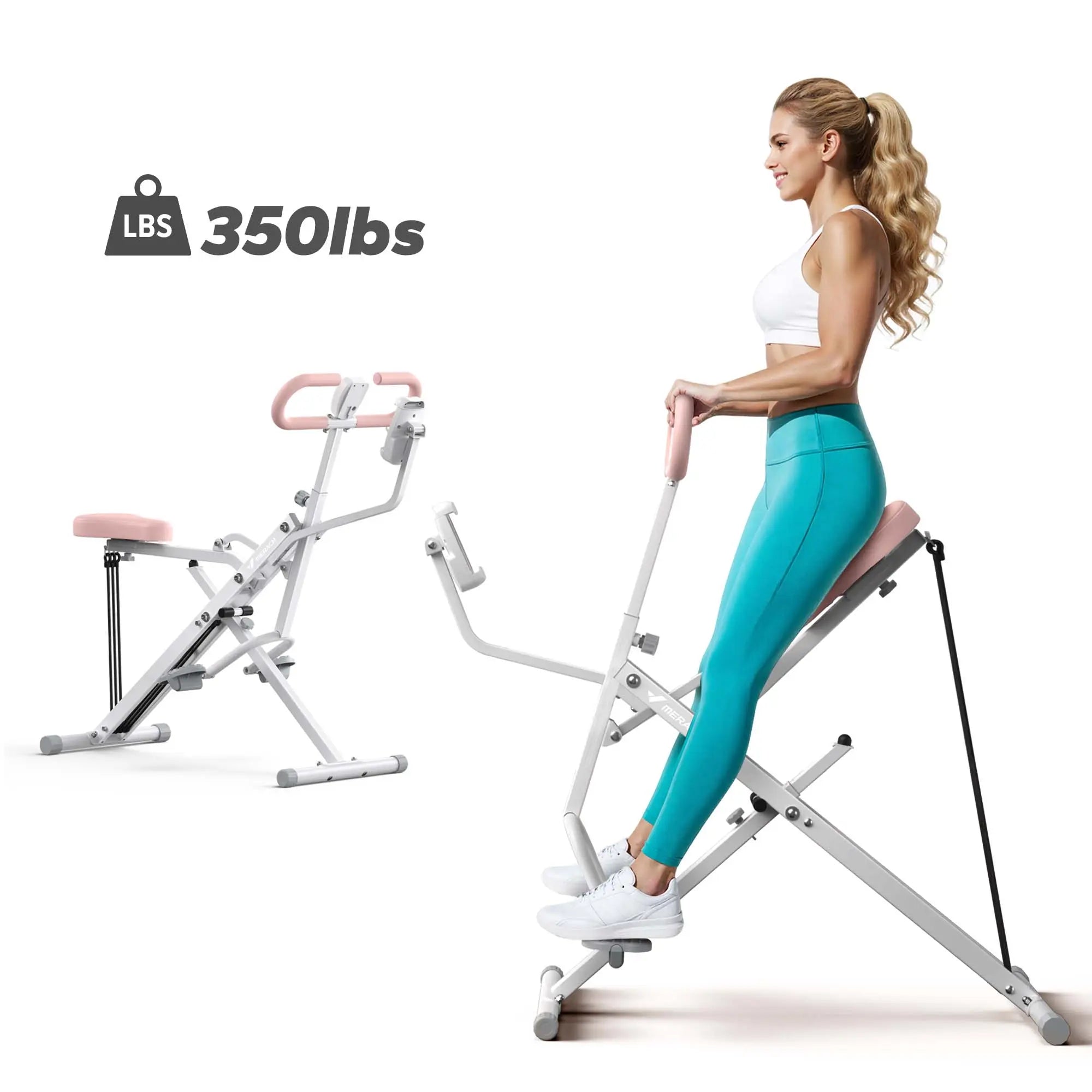 350LBS Heavy-Duty Squat Rowing Machine for Home Gym